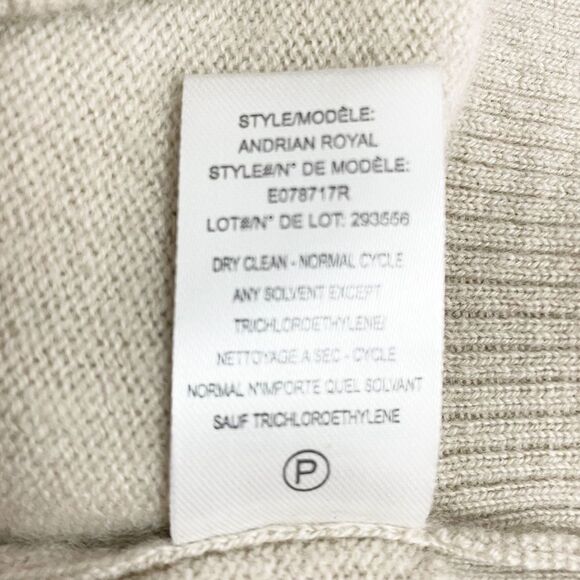 Theory Royal Cashmere Cowl Neck Sweater Light Tan Jumper Turtleneck Size Small - Picture 13 of 15